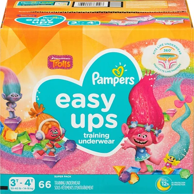 Pampers Easy Ups Training Underwear Girls Size 5 3T-4T 66 Count