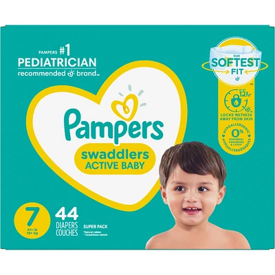 Pampers Swaddlers Active Baby Diaper Size 7 44 Count