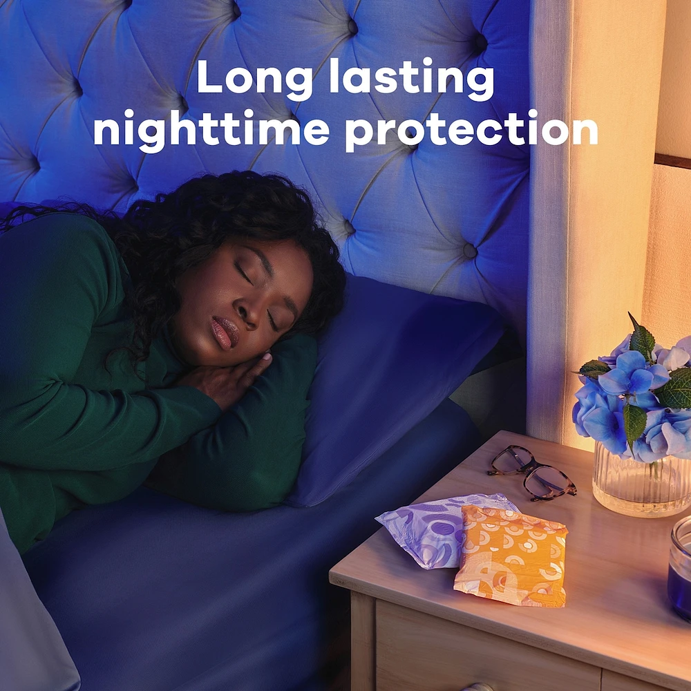 Maxi Overnight Pads with Wings, Size 4, Overnight, Unscented