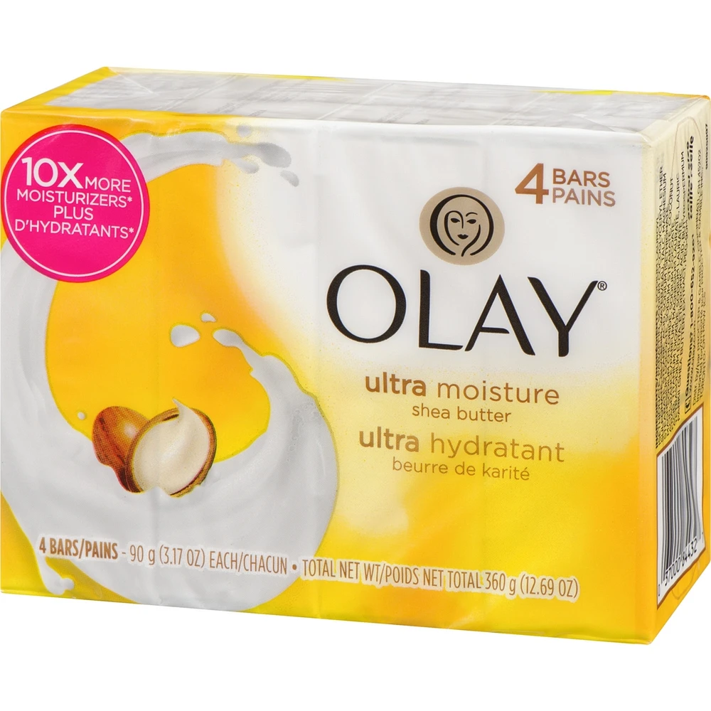 Pain de beauté ultra hydratant Moisture Outlast, Beurre de karité, 90 g, 4 unités