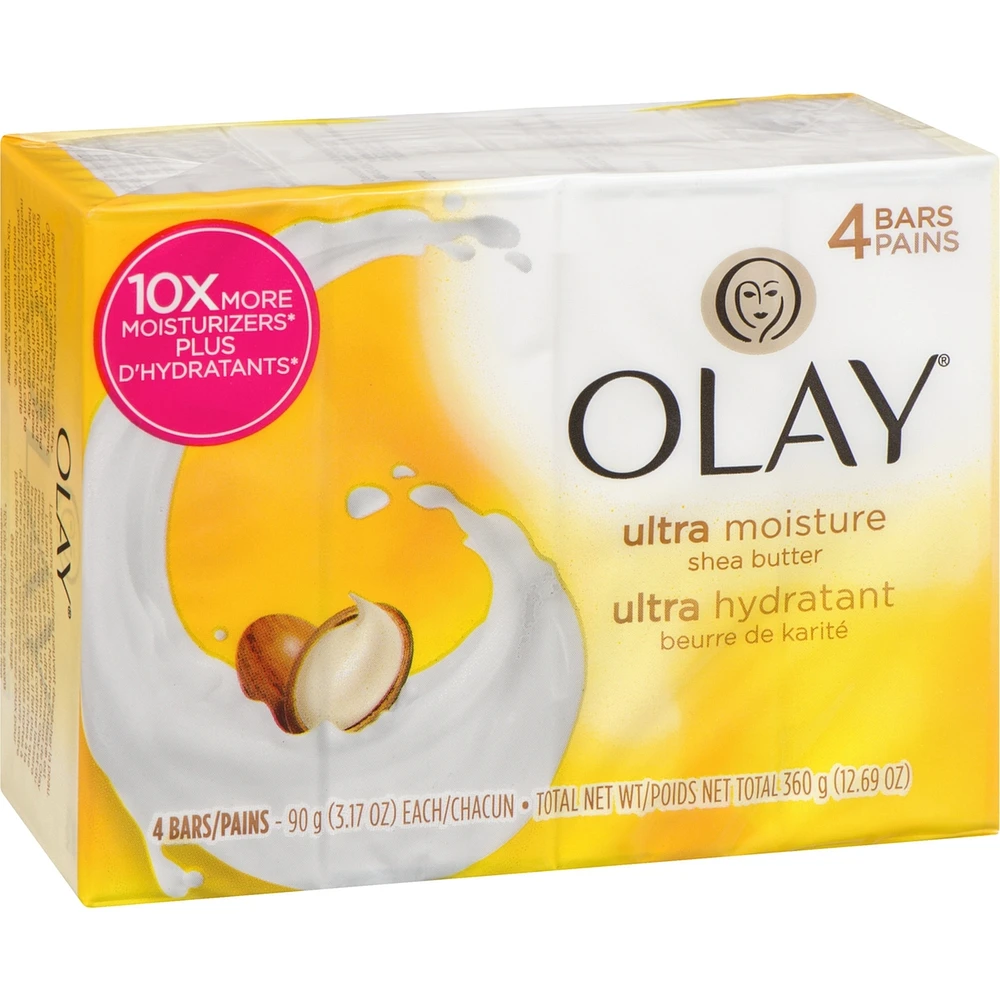 Pain de beauté ultra hydratant Moisture Outlast, Beurre de karité, 90 g, 4 unités