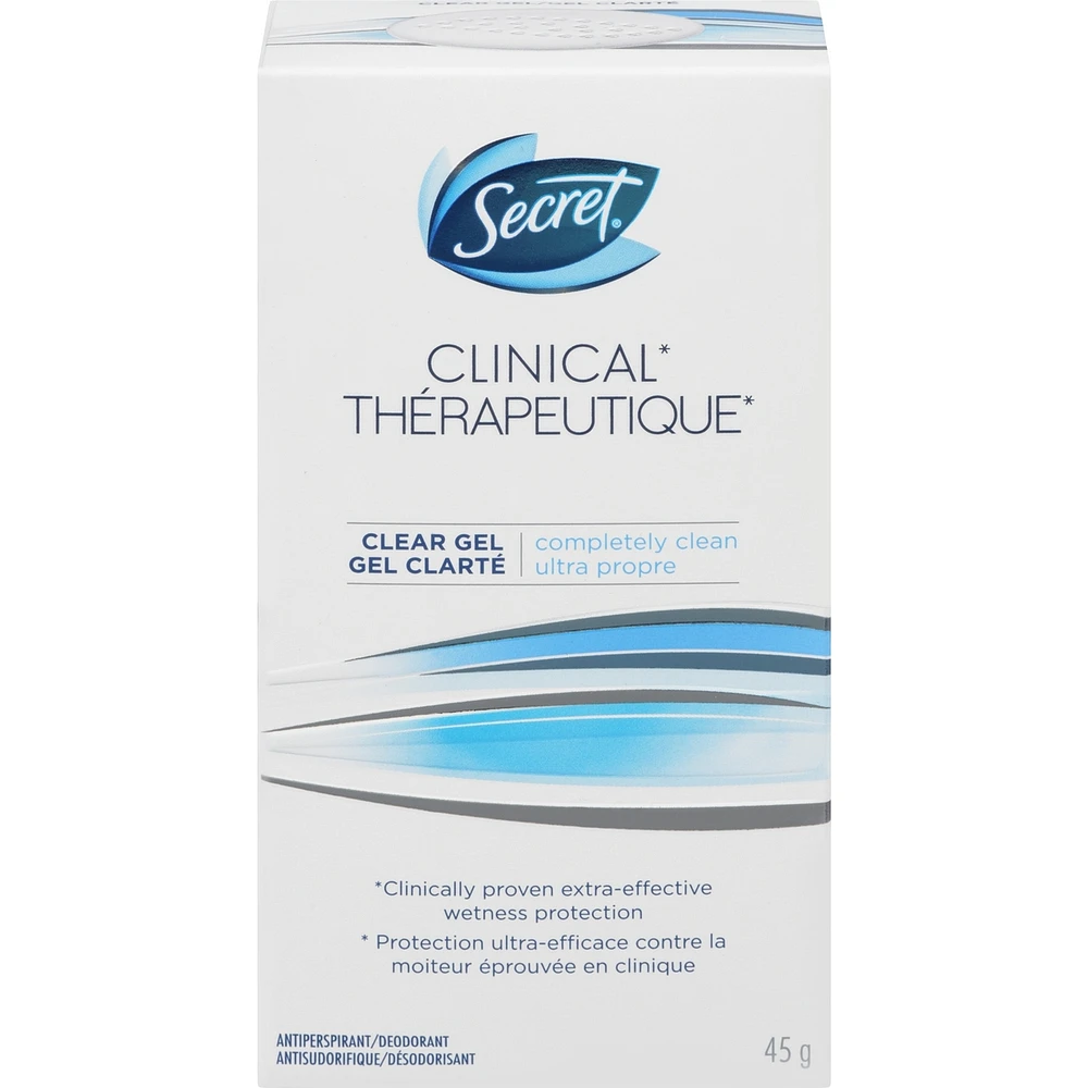 Antisudorifique et désodorisant gel clarté Secret Thérapeutique, Ultra propre, 45 g