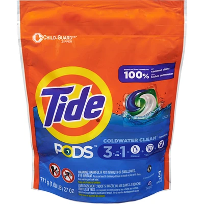 Capsules de détergent à lessive liquide Pods, original, 31 capsules