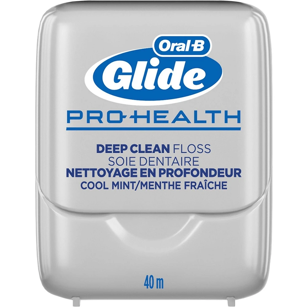 Soie dentaire Oral-B Glide Pro-Santé Nettoyage en profondeur Menthe fraîche, 40 m, emballage de 2