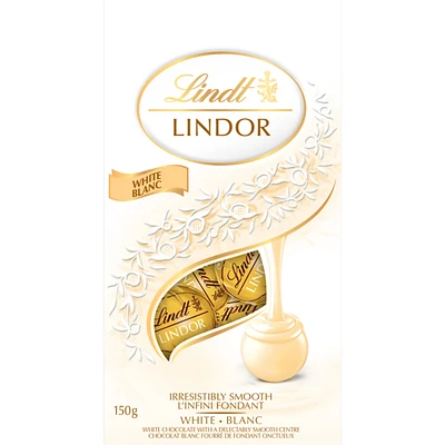 LINDOR White Chocolate Truffles, Bag