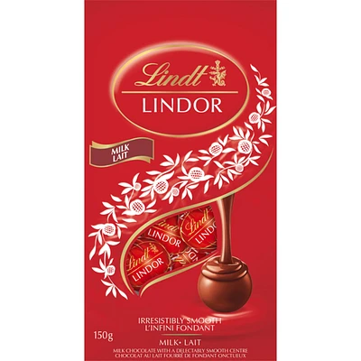 Lindt LINDOR Milk Chocolate Truffles Bag 150g