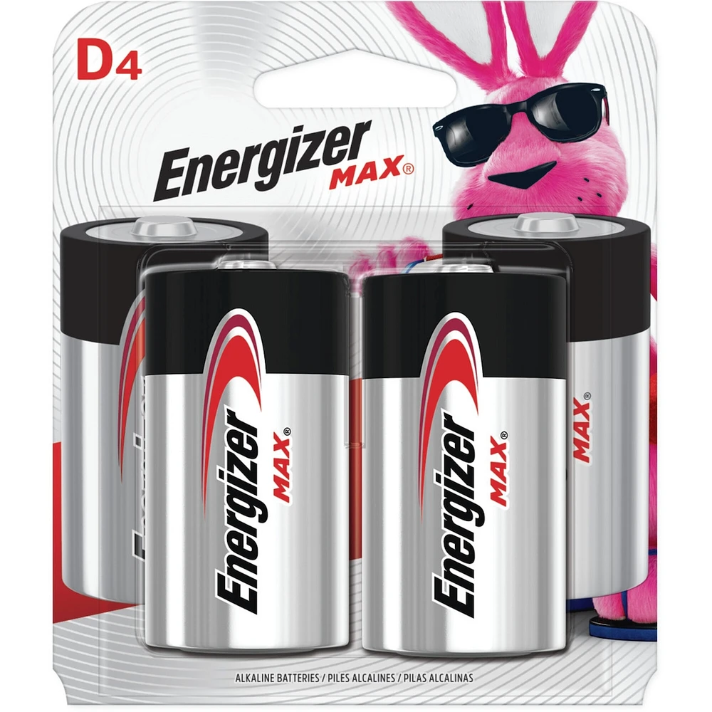 Piles alcalines D Energizer MAX