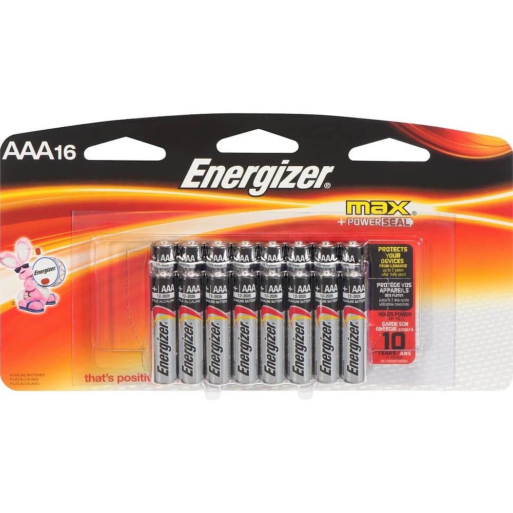 Piles alcalines AAA Energizer MAX