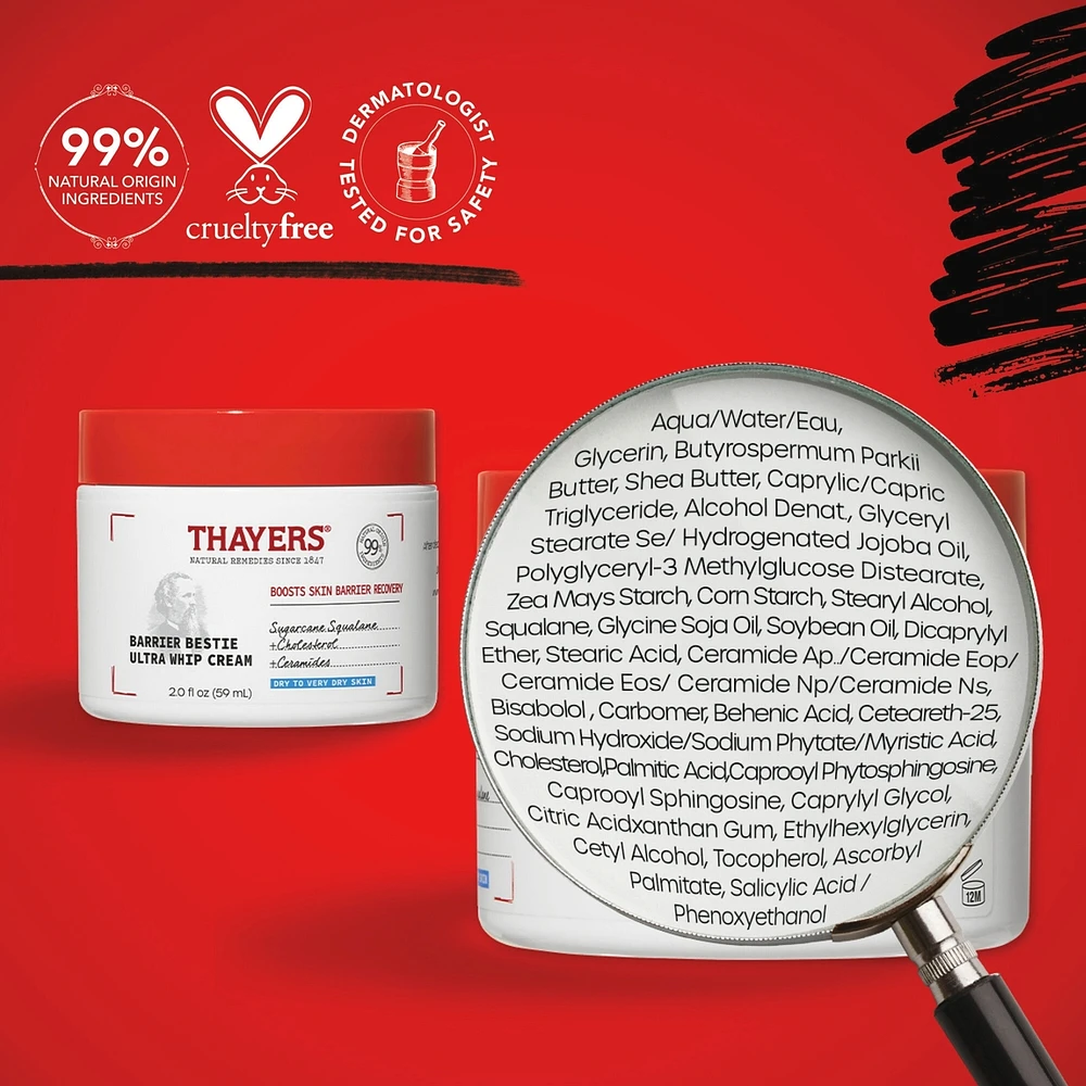 Barrier Bestie Ultra Whip Face Cream, crème hydratante à base de squalane de canne à sucre et de céramides