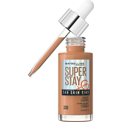 Maybelline New York Super Stay Up To 24H Skin Tint Foundation, skin-like coverage, with Vitamin C*, Shade 102, 30 ml