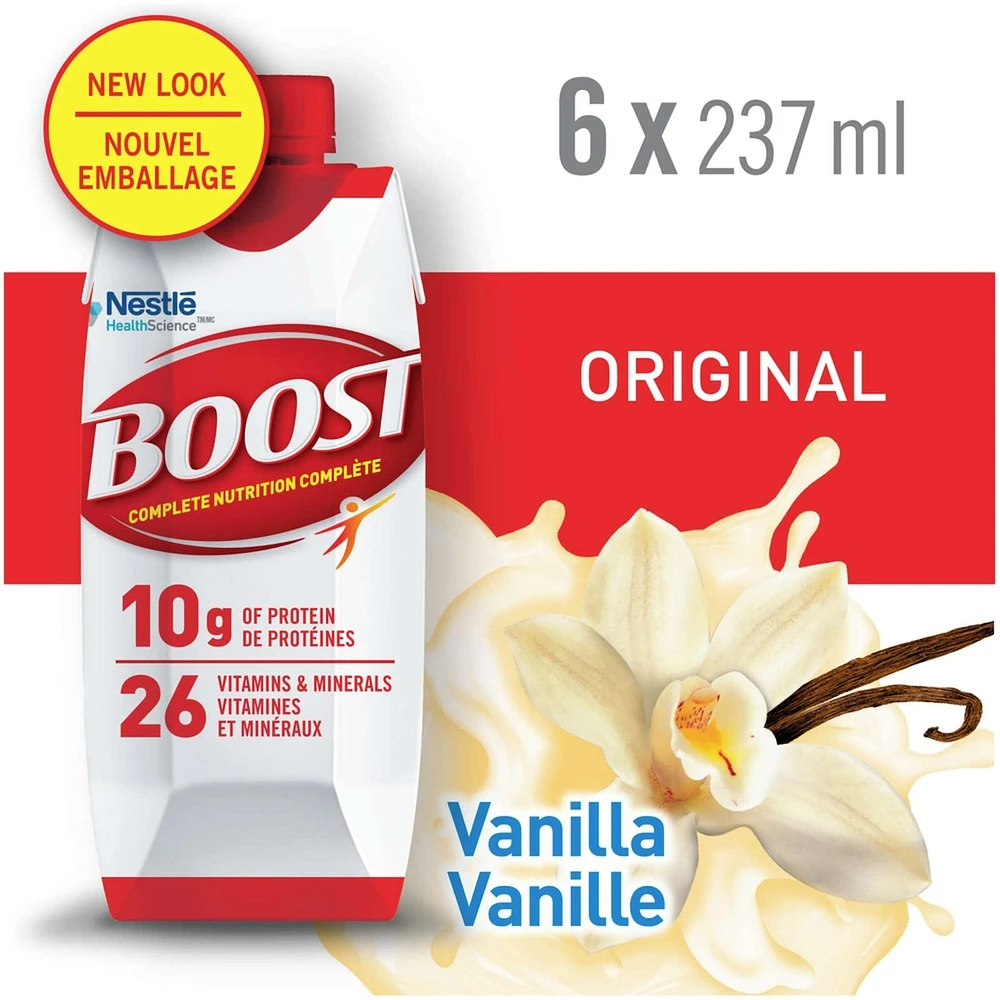Substitut de repas liquide BOOST® Original, vanille, emb. de 6