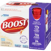 Diabetic Vanilla Nutritional Supplement Drink, Pack of 6, 6 x 237 ml
