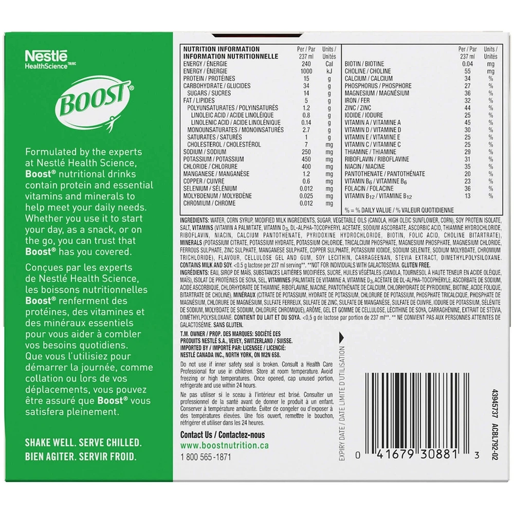 High Protein Strawberry Meal Replacement Drink, Pack of 6, 6 x 237 ml