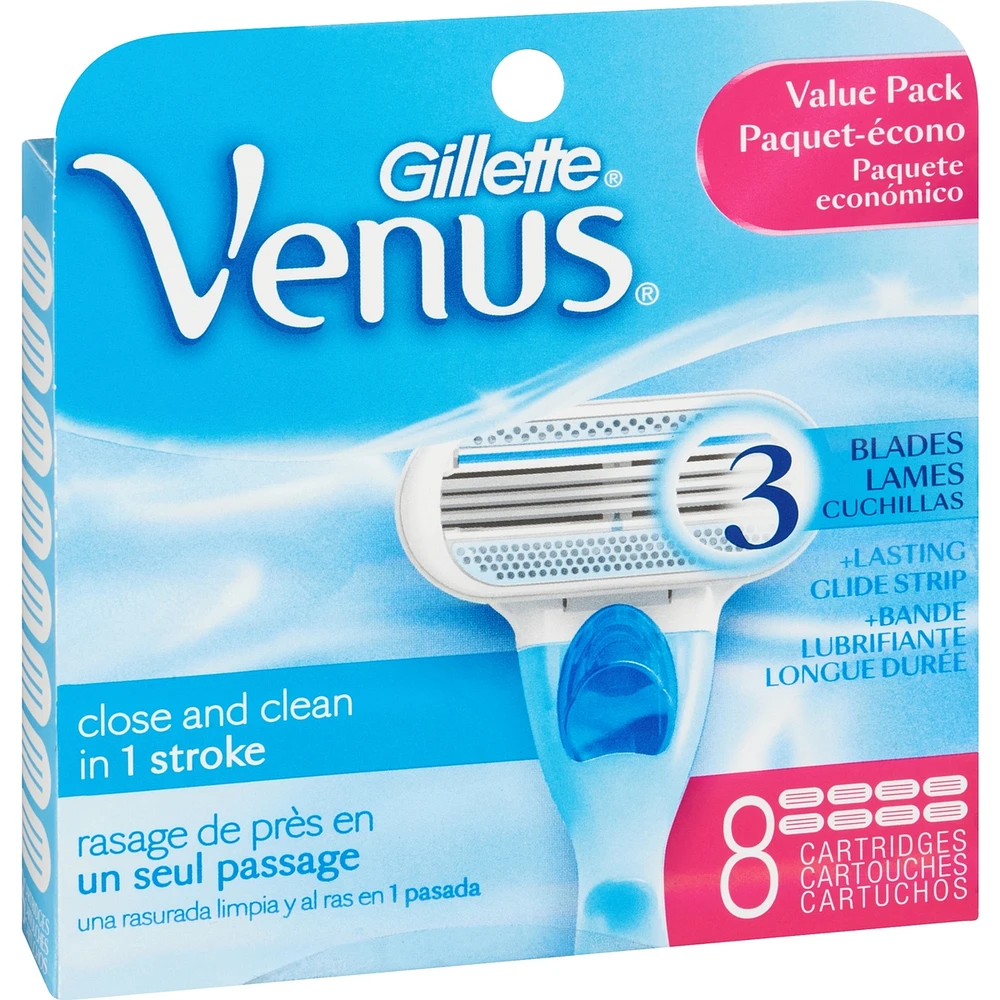 Gillette Venus Women's Razor Blades, 8 Refills