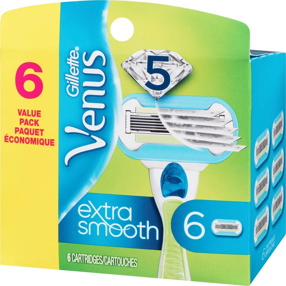 Gillette Venus Extra Smooth Women's Razor Blade, 6 Refills