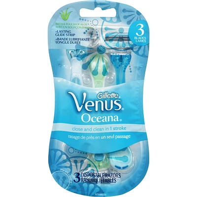 Rasoirs jetables pour femmes Gillette Venus Oceana, paquet de 3