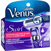 Gillette Venus Swirl Women's Razor Blades, 4 Refills