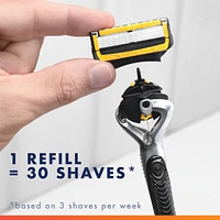 Cartouches de rechange de rasoir Gillette Fusion5ProGlide Défense pour hommes, cartouches de rechange de rasoir pour manche de rasoir Flex-pivot, 2x plus de lubrification
