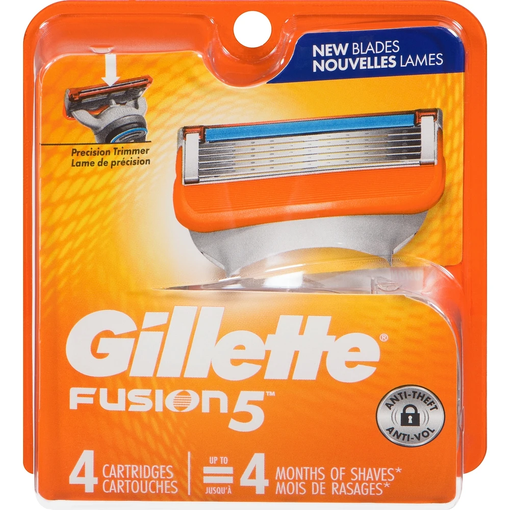 Cartouches de rechange de rasoir Gillette Fusion5 pour hommes, cartouches de rasoir, bande lubrifiante, lame de précision pour hommes