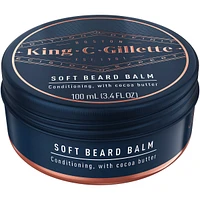 King C. Gillette Beard Softener, beard balm with argan oil for beard softening and deep conditioning, 3.4oz