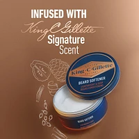 King C. Gillette Beard Softener, beard balm with argan oil for beard softening and deep conditioning, 3.4oz