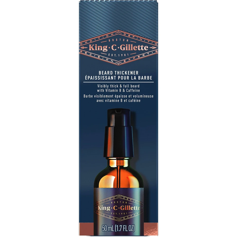 Épaississant pour la barbe King C. Gillette enrichi de caféine et du parfum emblématique de King C. Gillette, 50 ml (1,7 oz)