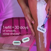 Gillette Venus Miami Midnight Extra Smooth Sensitive Women's Razor Refills, 6 ct