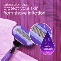 Gillette Venus Miami Midnight Extra Smooth Sensitive Women's Razor Refills, 6 ct
