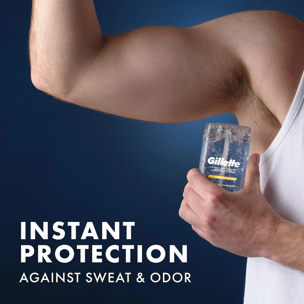 Antisudorifique et désodorisant en gel transparent pour hommes