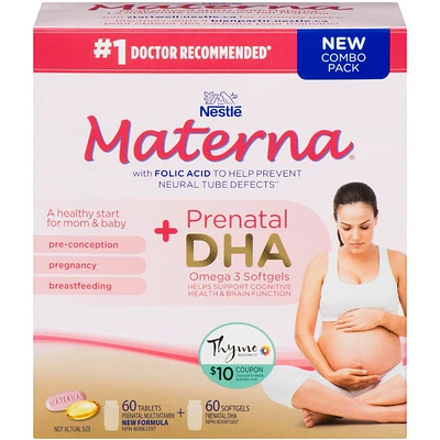 DHA Prenatal Supplement Combo-Pack  60 tablets 60 softgels
