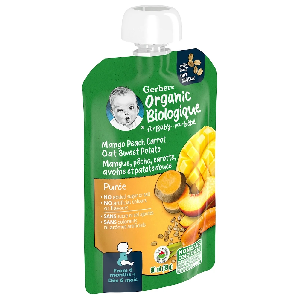 Organic Toddler Purée Mango Peach Carrot Sweet Potato Oat