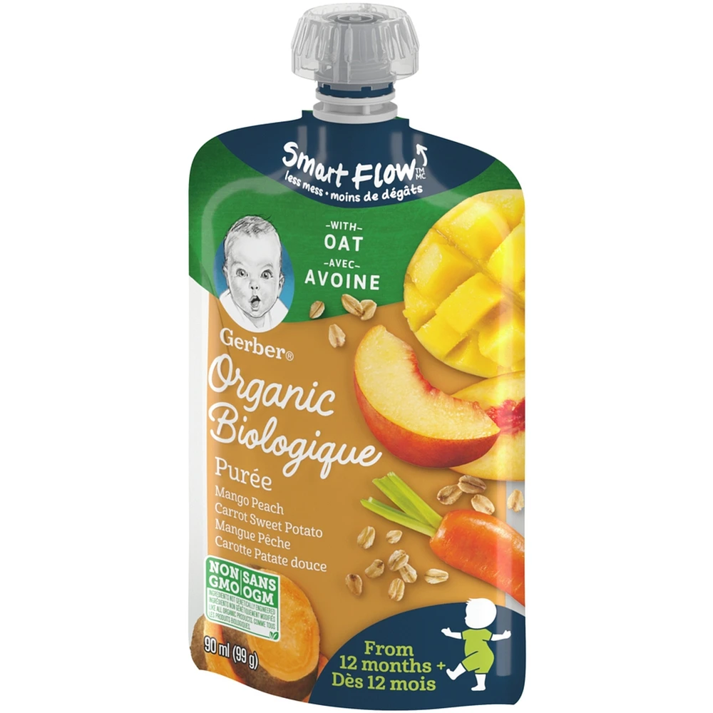 Organic Toddler Purée Mango Peach Carrot Sweet Potato Oat