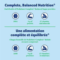 PediaSure Complete Reduced Sugar, 33% Less Sugar, Nutritional Supplement, 4 X 235 ml, Vanilla, 940 ml