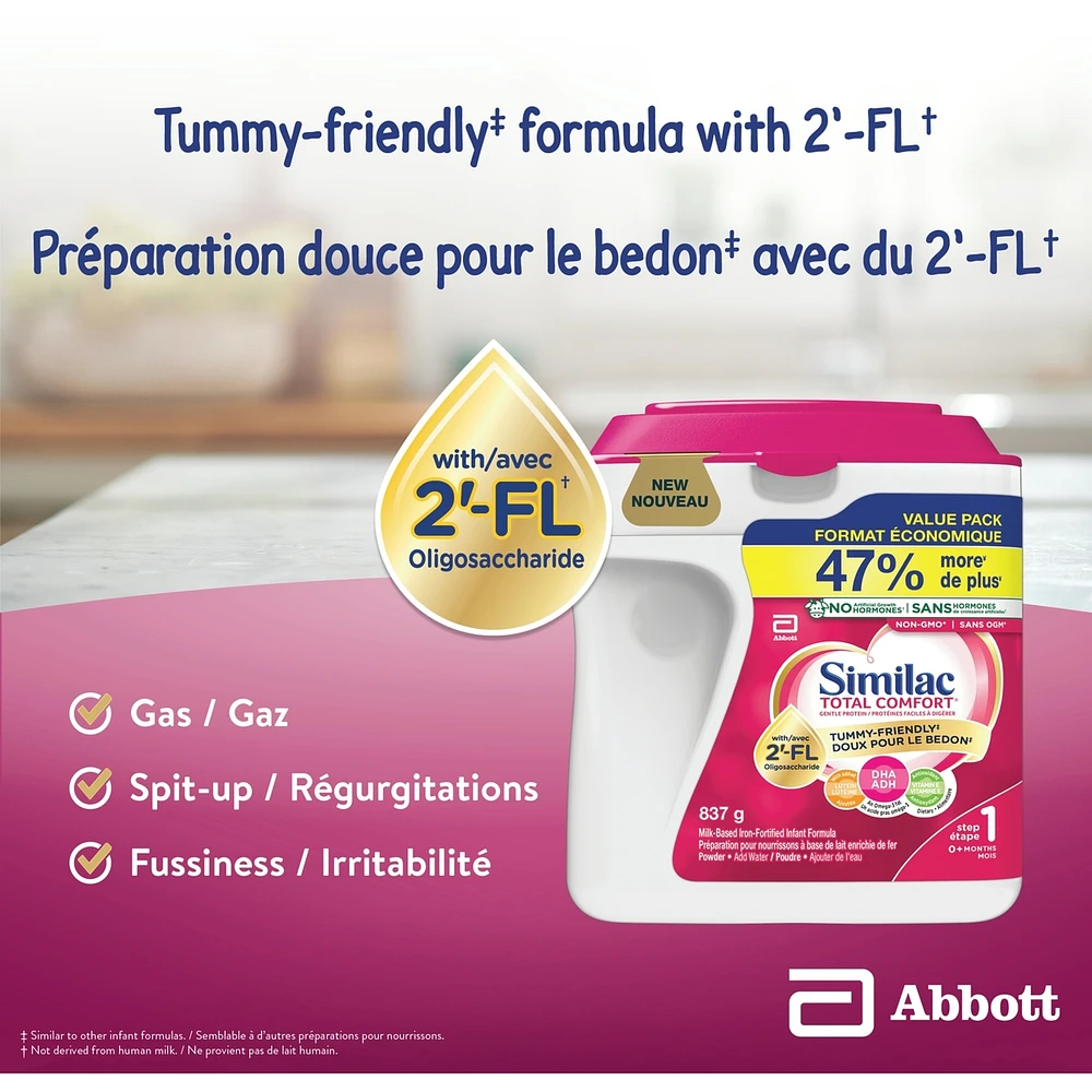 Total Comfort Baby Formula, Powder, 0+ Months
