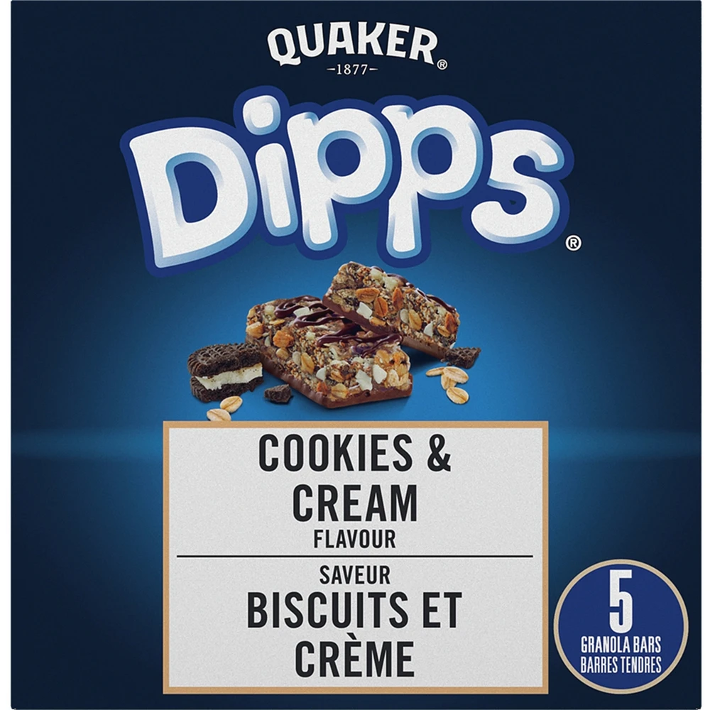 Barres tendres saveur biscuits et crème