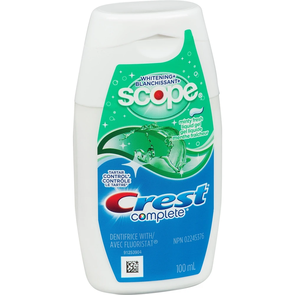 Crest Complete Whitening + Scope Minty Fresh Liquid Gel, 100 mL