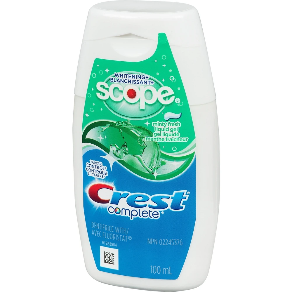 Crest Complete Whitening + Scope Minty Fresh Liquid Gel, 100 mL