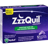ZzzQuil Nighttime Sleep-Aid LiquiCaps, 12 Count