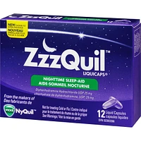ZzzQuil Nighttime Sleep-Aid LiquiCaps, 12 Count