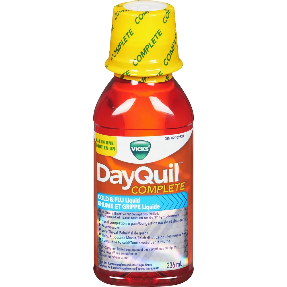 DayQuil Complete Rhume et Grippe liquide, 236 mL