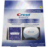 3D Whitestrips Professional White with LED Accelerator Light Teeth Whitening Kit, 19 Treatments, 30 Levels Whiter