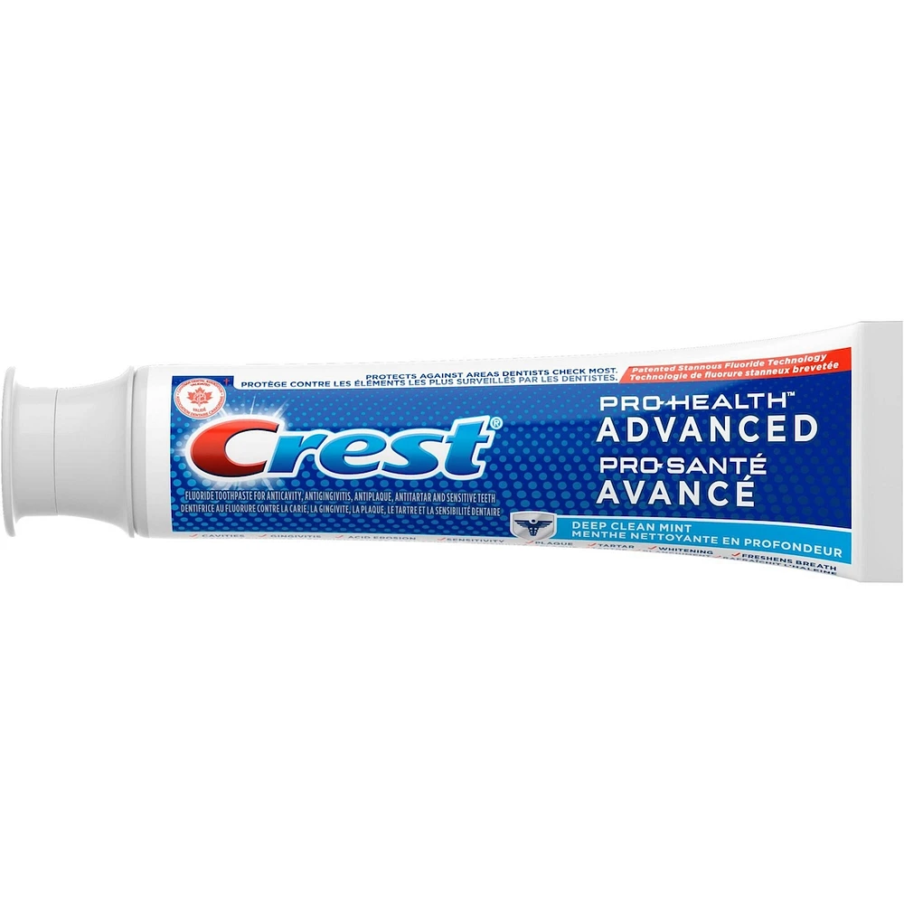 Dentifrice Crest Pro-Santé Avancé Menthe nettoyante en profondeur, 90 mL