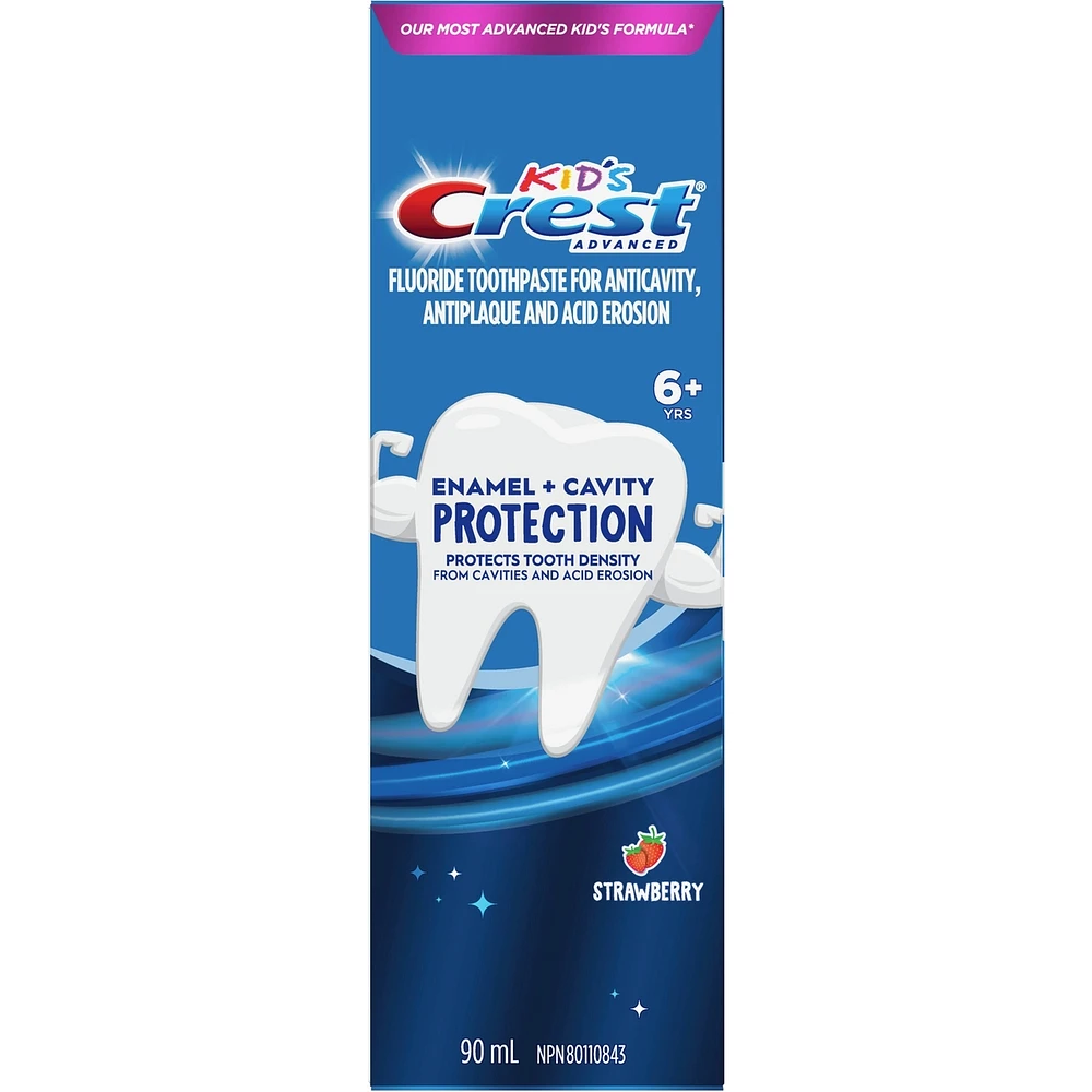 Crest – Dentifrice Protection avancée caries + émail pour enfants – 90 mL
