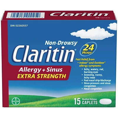 Allergy + Sinus EXTRA STRENGTH, Non-Drowsy, 24 Hour Relief
