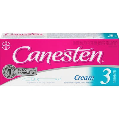 Canesten 3 Day Internal Cream for Yeast Infection, 3 Treatments
