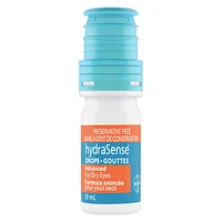 hydraSense Advanced Eye Drops, For Dry Eyes, Preservative Free, Naturally Sourced Lubricant, With Provitamin B5
