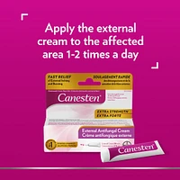 Canesten Extra Strength External Antifungal Cream for Yeast Infection, Relief from Itching and Burning, 15g