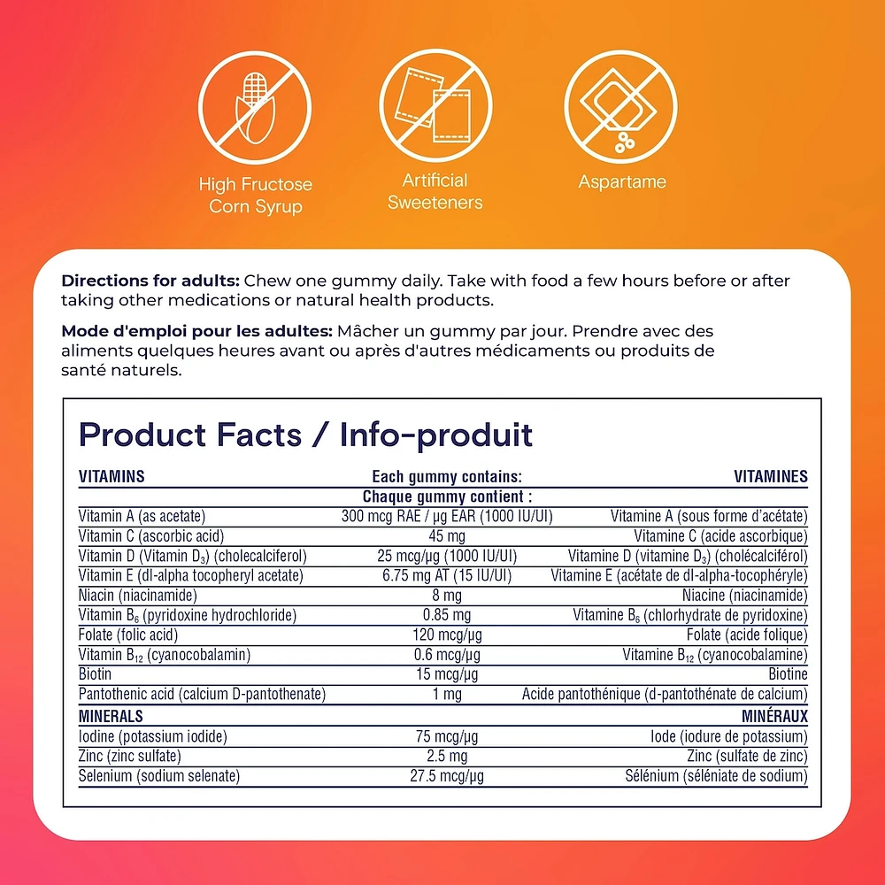Multi+ Immunity Gummies For Adults - Immunity Multivitamin for Women And Men Plus Daily Immune Support With Vitamin C, Vitamin D And Zinc To Support Immune Function