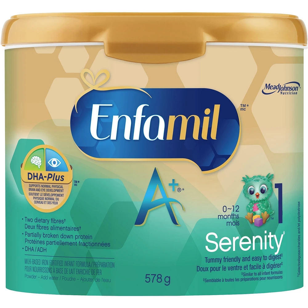 Enfamil A+® Serenity™, Baby Formula, Designed to Promote Soft Stools, 578g