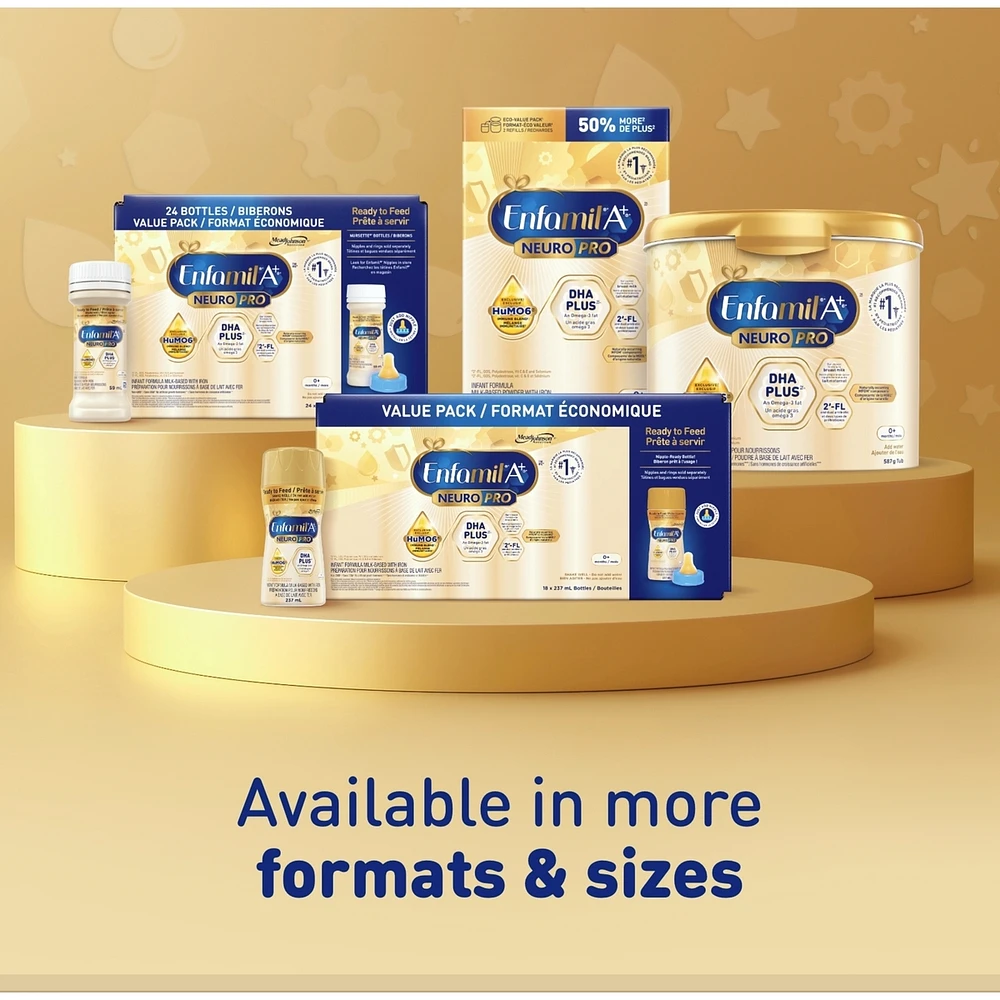 NeuroPro™, Baby Formula, 0-12 months, Ready to Feed Nursettes,  59mL x 6ct